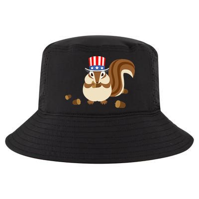 Uncle Sam Hat Art Funny 4th of July Patriotic Chipmunk Cool Comfort Performance Bucket Hat