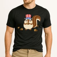 Uncle Sam Hat Art Funny 4th of July Patriotic Chipmunk Cooling Performance Crew T-Shirt