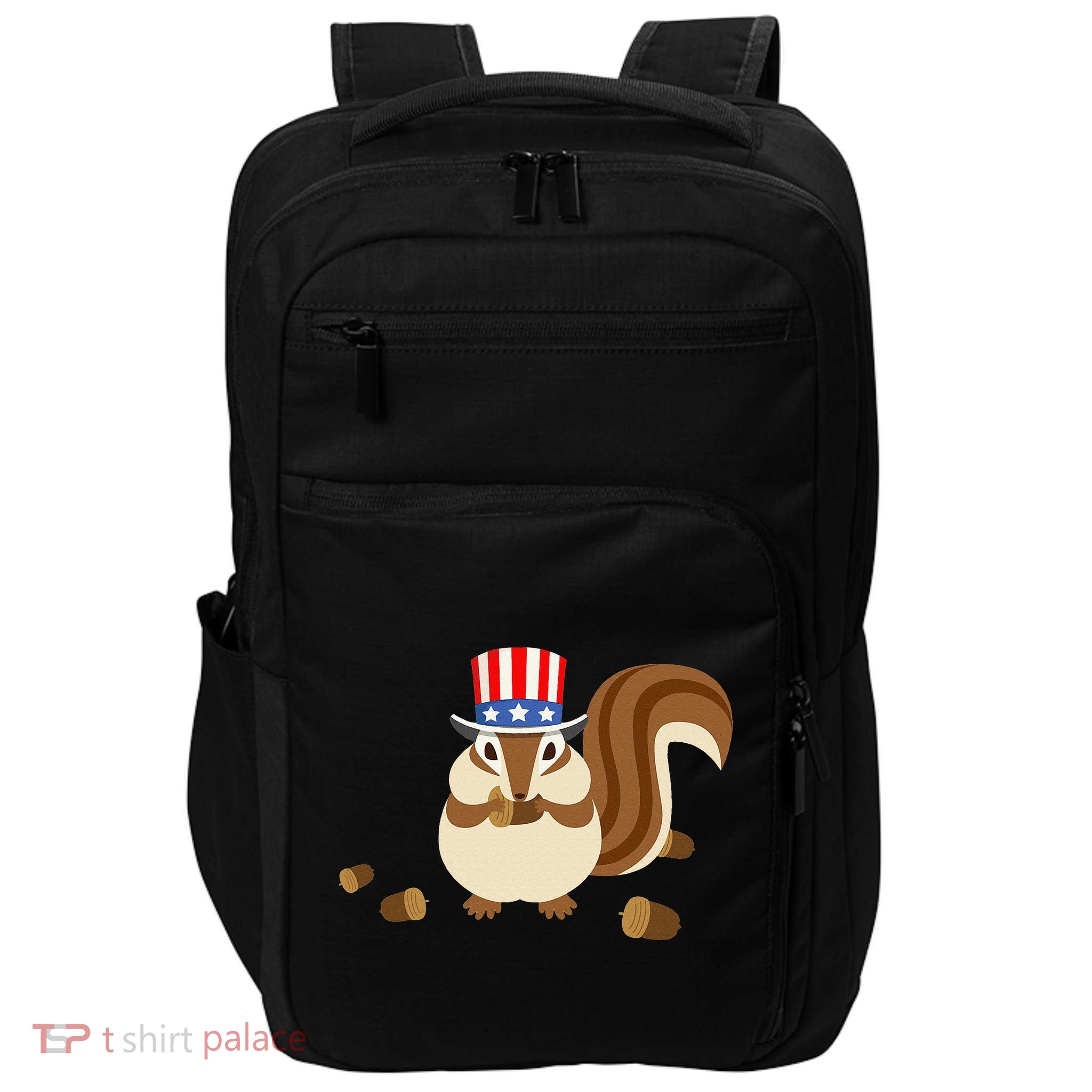 Uncle Sam Hat Art Funny 4th of July Patriotic Chipmunk Impact Tech Backpack