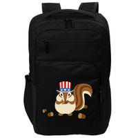 Uncle Sam Hat Art Funny 4th of July Patriotic Chipmunk Impact Tech Backpack