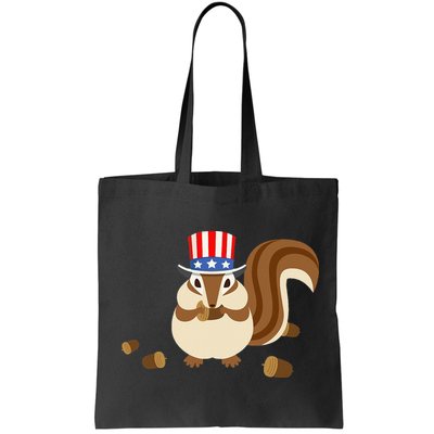 Uncle Sam Hat Art Funny 4th of July Patriotic Chipmunk Bag