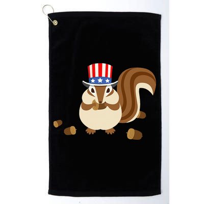 Uncle Sam Hat Art Funny 4th of July Patriotic Chipmunk Golf Towel