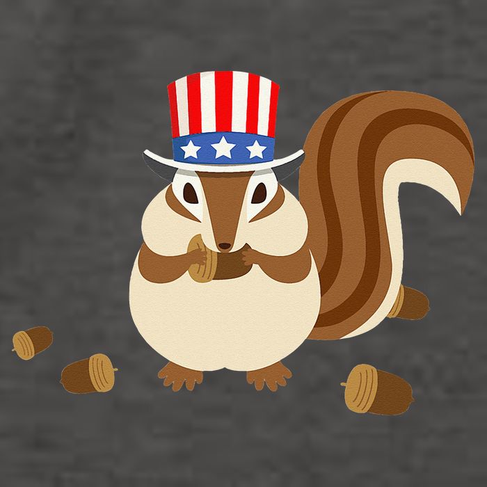 Uncle Sam Hat Art Funny 4th of July Patriotic Chipmunk Vector Backpack