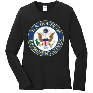 United States House Of Representatives Government Insignia Ladies Long Sleeve Shirt