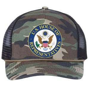 United States House Of Representatives Government Insignia Retro Rope Trucker Hat Cap