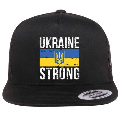 Ukraine Strong I Stand With Ukraine Flag Outfit Gift Flatbill Hat