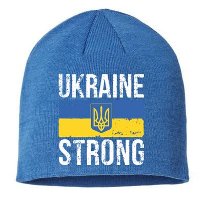 Ukraine Strong I Stand With Ukraine Flag Outfit Gift Sustainable Beanie