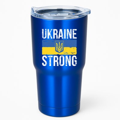 Ukraine Strong I Stand With Ukraine Flag Outfit Gift Tumbler