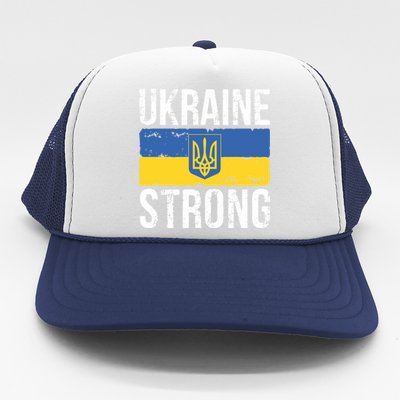 Ukraine Strong I Stand With Ukraine Flag Outfit Gift Trucker Hat