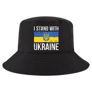 Ukrainians Support I Stand With Ukraine Flag Tees Cool Gift Cool Comfort Performance Bucket Hat