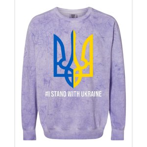 Ukraine Strong I Stand With Ukraine Colorblast Crewneck Sweatshirt