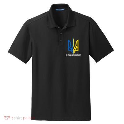 Ukraine Strong I Stand With Ukraine Dry Zone Grid Polo
