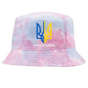 Ukraine Strong I Stand With Ukraine Tie-Dyed Bucket Hat