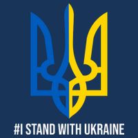 Ukraine Strong I Stand With Ukraine 7 Panel Mesh Trucker Snapback Hat