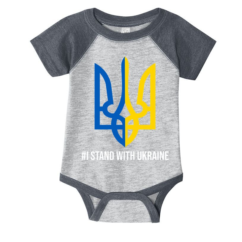 Ukraine Strong I Stand With Ukraine Infant Baby Jersey Bodysuit