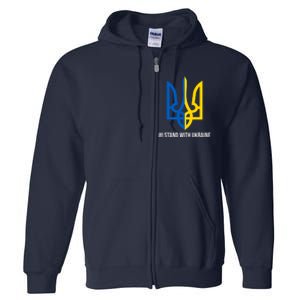 Ukraine Strong I Stand With Ukraine Full Zip Hoodie