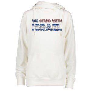 Usa Support Israel We Stand With Israel Idf American Flag Womens Funnel Neck Pullover Hood