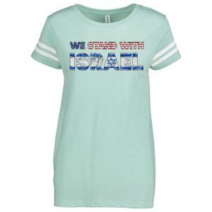 Usa Support Israel We Stand With Israel Idf American Flag Enza Ladies Jersey Football T-Shirt