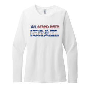 Usa Support Israel We Stand With Israel Idf American Flag Womens CVC Long Sleeve Shirt