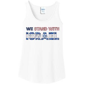 Usa Support Israel We Stand With Israel Idf American Flag Ladies Essential Tank