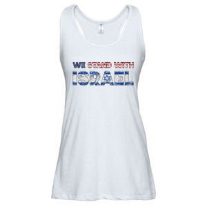 Usa Support Israel We Stand With Israel Idf American Flag Ladies Essential Flowy Tank