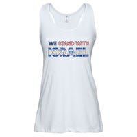 Usa Support Israel We Stand With Israel Idf American Flag Ladies Essential Flowy Tank