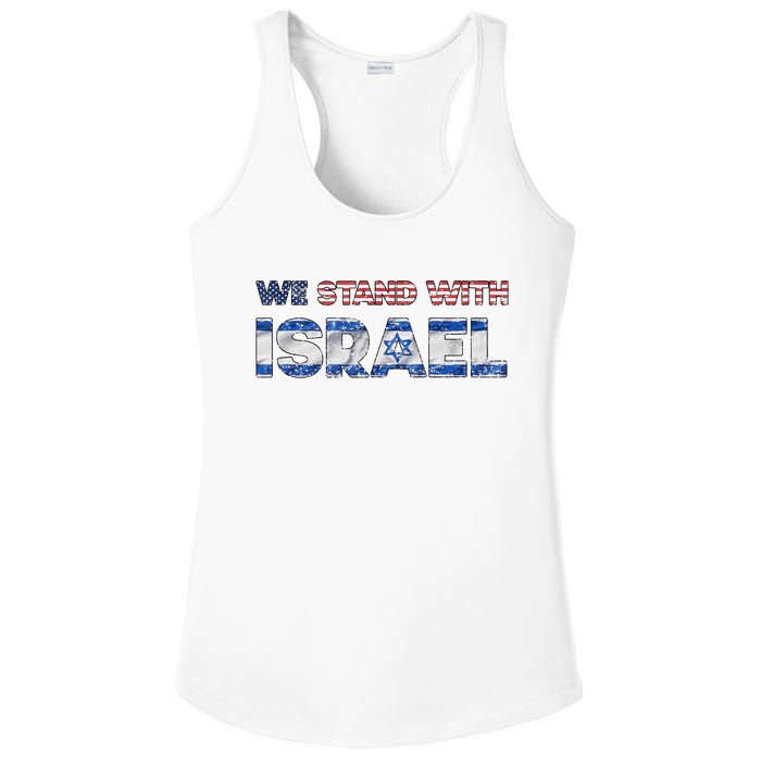 Usa Support Israel We Stand With Israel Idf American Flag Ladies PosiCharge Competitor Racerback Tank