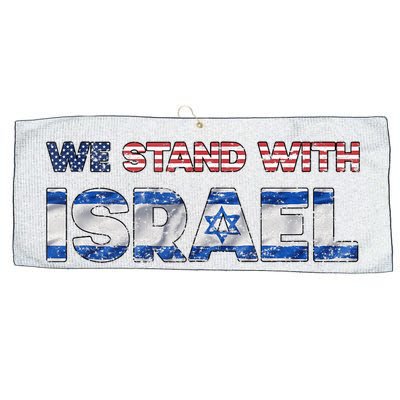 Usa Support Israel We Stand With Israel Idf American Flag Large Microfiber Waffle Golf Towel