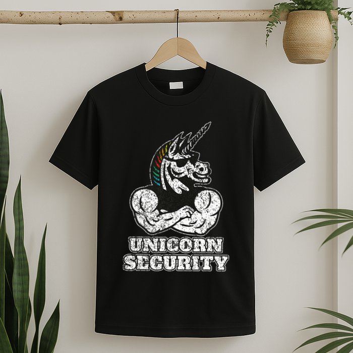 Unicorn Security I Unicorn Lover Muscular I Unicorn Security T-Shirt