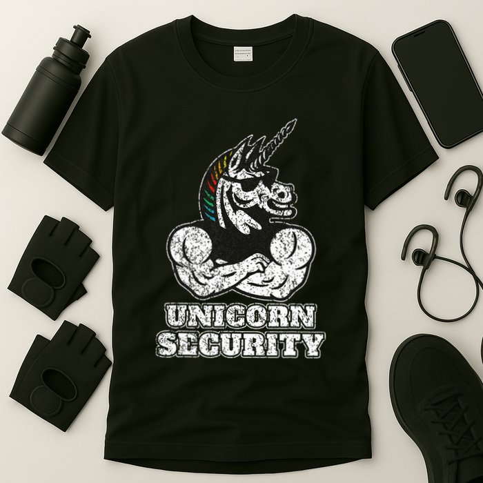 Unicorn Security I Unicorn Lover Muscular I Unicorn Security T-Shirt