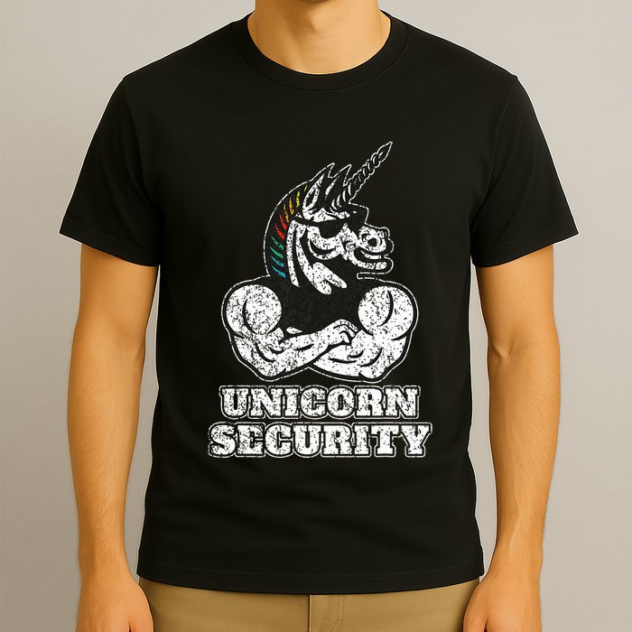 Unicorn Security I Unicorn Lover Muscular I Unicorn Security T-Shirt