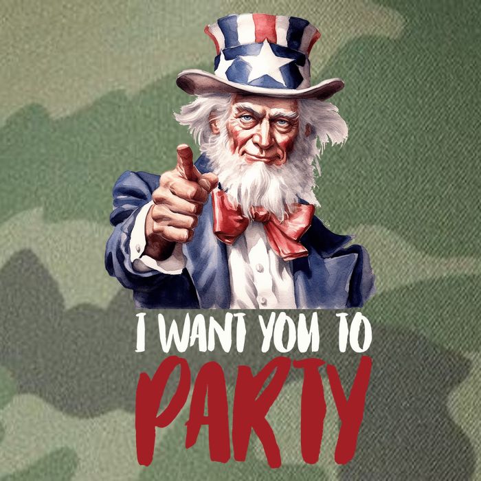 Uncle Sam I Want You To Party Legacy Tie Dye Trucker Hat
