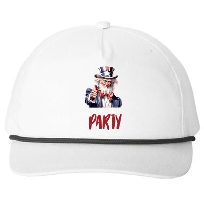 Uncle Sam I Want You To Party Snapback Five-Panel Rope Hat