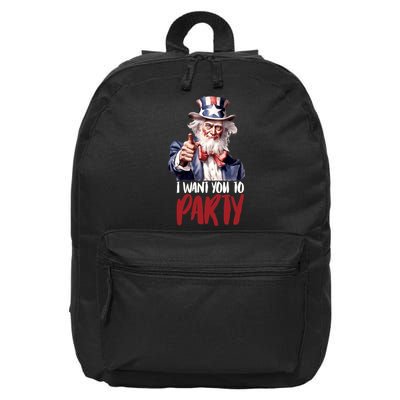 Uncle Sam I Want You To Party 16 in Basic Backpack