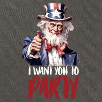 Uncle Sam I Want You To Party Cotton Canvas Backpack