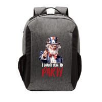 Uncle Sam I Want You To Party Vector Backpack