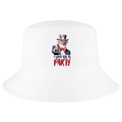 Uncle Sam I Want You To Party Cool Comfort Performance Bucket Hat