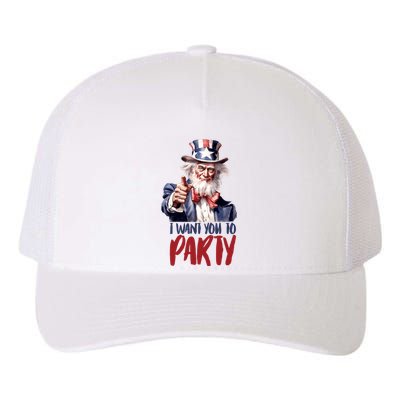 Uncle Sam I Want You To Party Yupoong Adult 5-Panel Trucker Hat