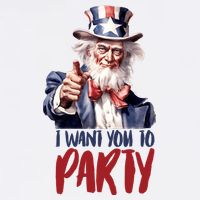 Uncle Sam I Want You To Party Button