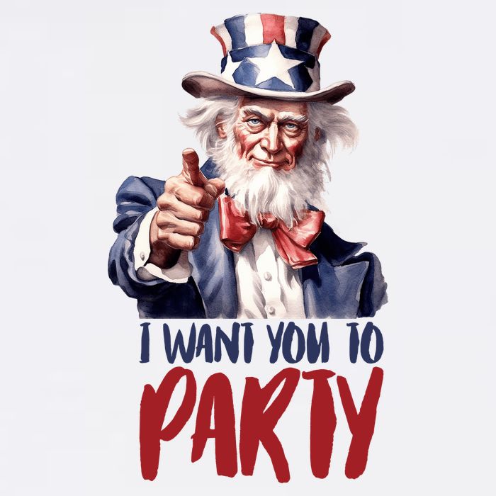 Uncle Sam I Want You To Party Button