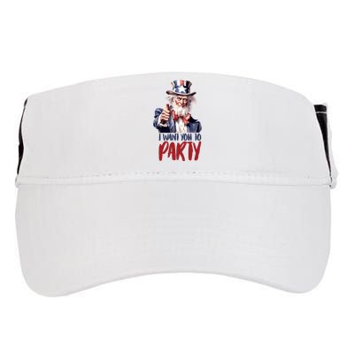 Uncle Sam I Want You To Party Adult Drive Performance Visor