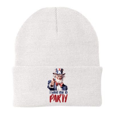 Uncle Sam I Want You To Party Knit Cap Winter Beanie