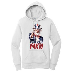 Uncle Sam I Want You To Party Women's Pullover Hoodie