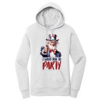 Uncle Sam I Want You To Party Women's Pullover Hoodie