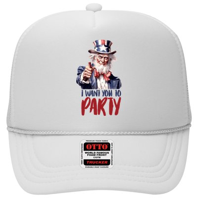 Uncle Sam I Want You To Party Trucker Hat