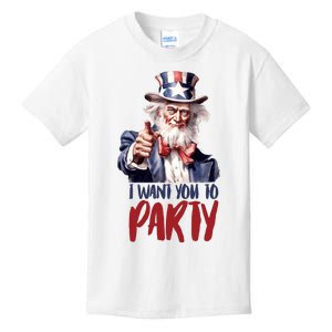 Uncle Sam I Want You To Party Kids T-Shirt