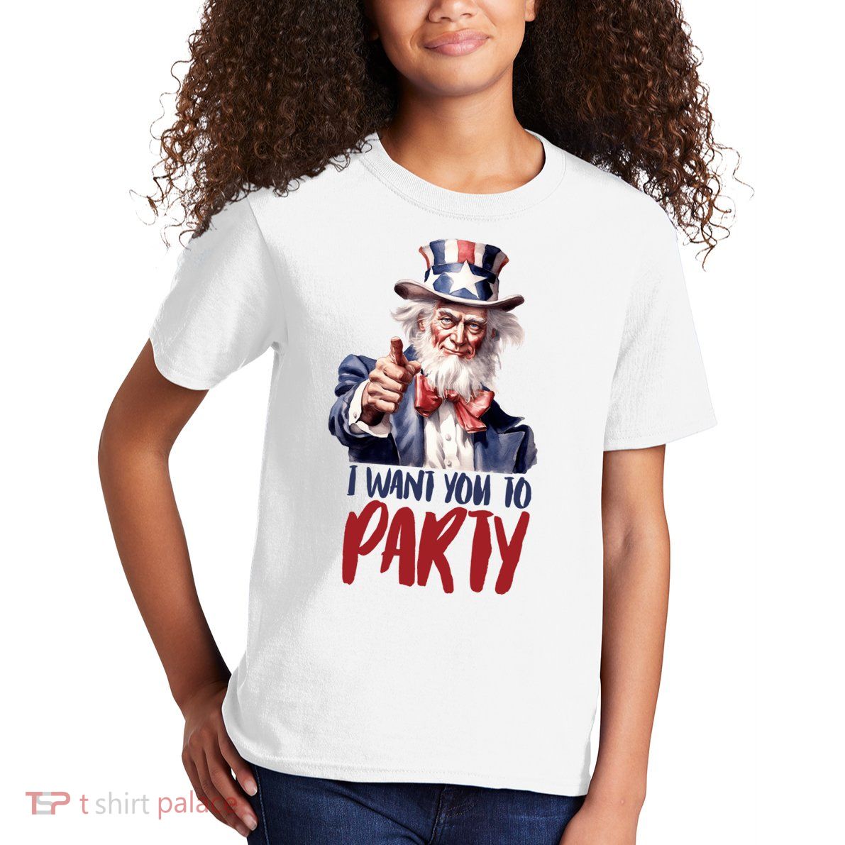 Uncle Sam I Want You To Party Kids T-Shirt