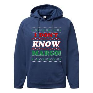 Ugly Sweater I Don't Know Margo Funny Christmas Performance Fleece Hoodie