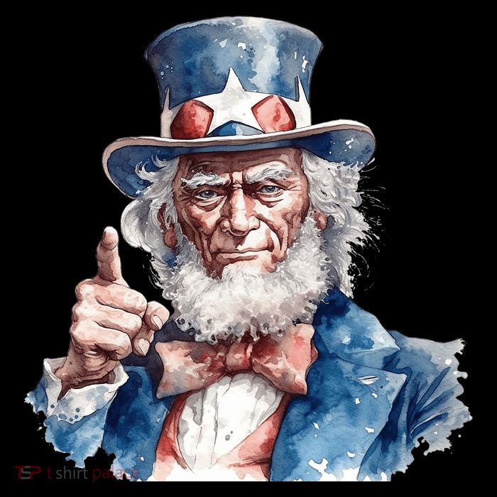 Uncle Sam I Want You Independence Day Drawstring Bag