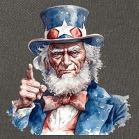 Uncle Sam I Want You Independence Day Cotton Canvas Backpack